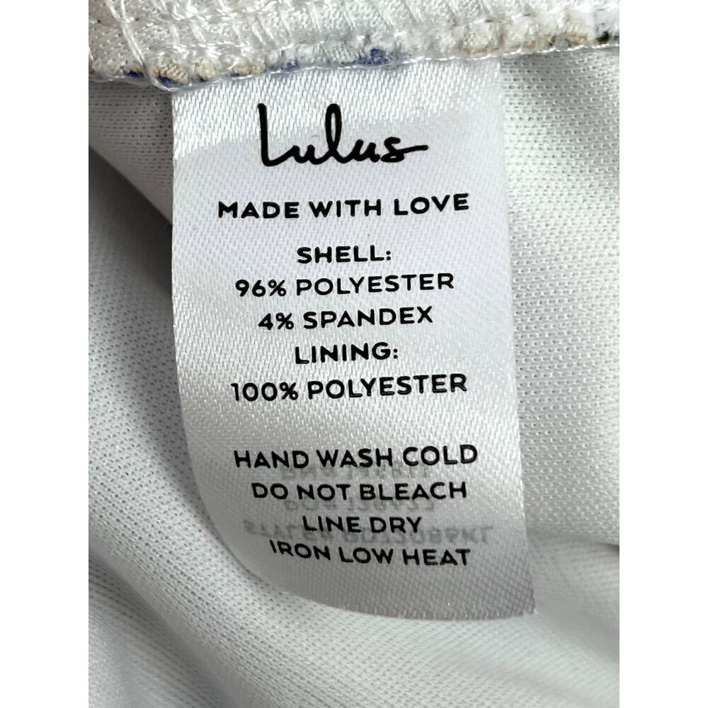 Lulu's Floral Ruched Mini Dress — Blue, Pink & Gold - Picture 9 of 11